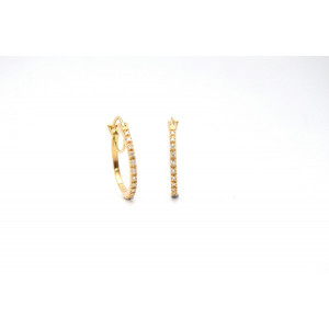 Pendientes Echeverria criollas de diamantes en oro amarillo.