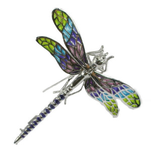 Broche Art Nouveau libélula