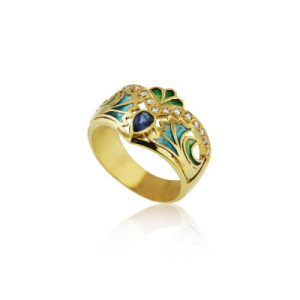 Anillo Art Nouveau oro