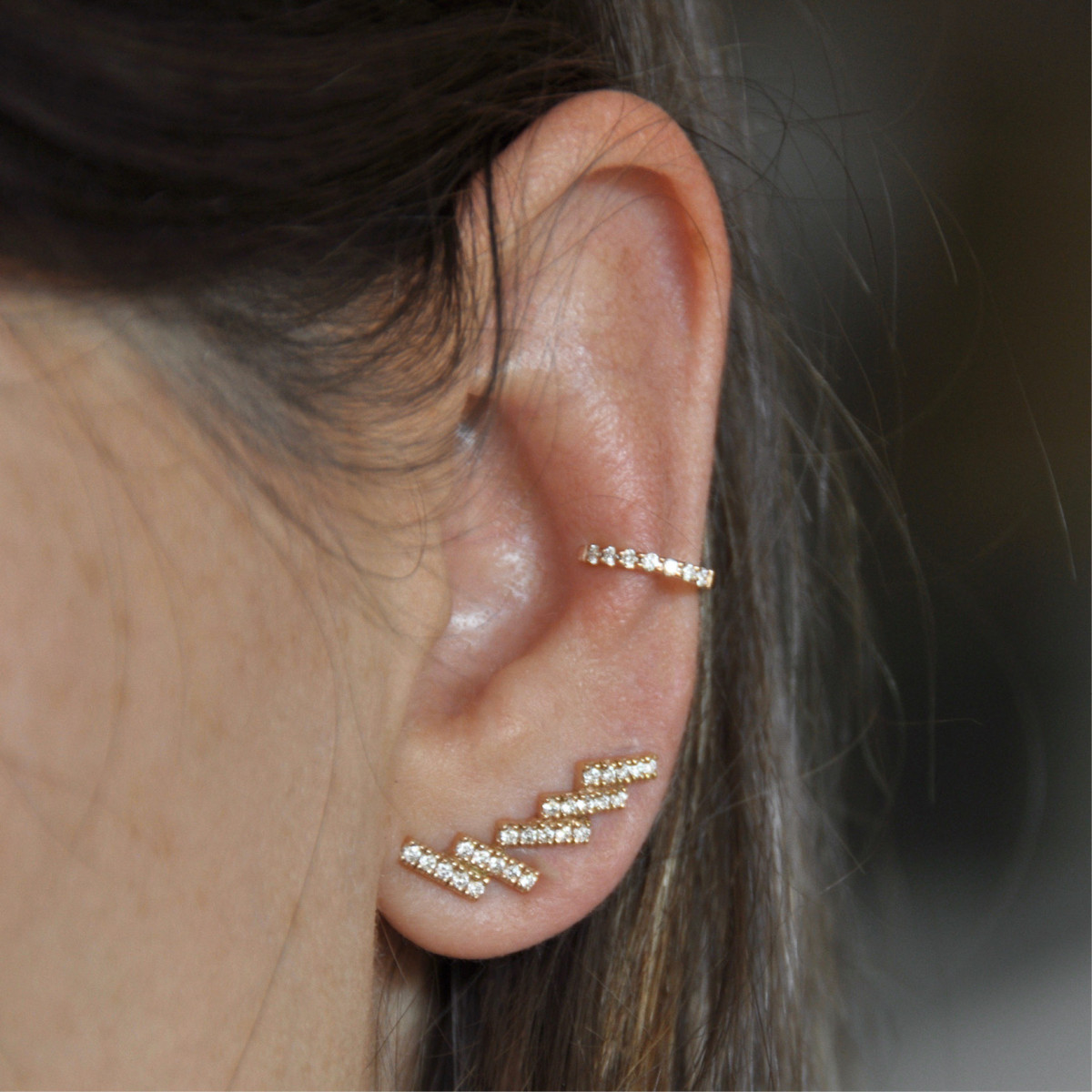 Pendientes GOLD&ROSES de la colección CRAWLER SKYLINE