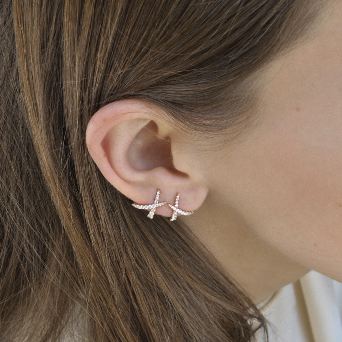 Pendientes Gold & Roses de la colección Jardin de Aire.